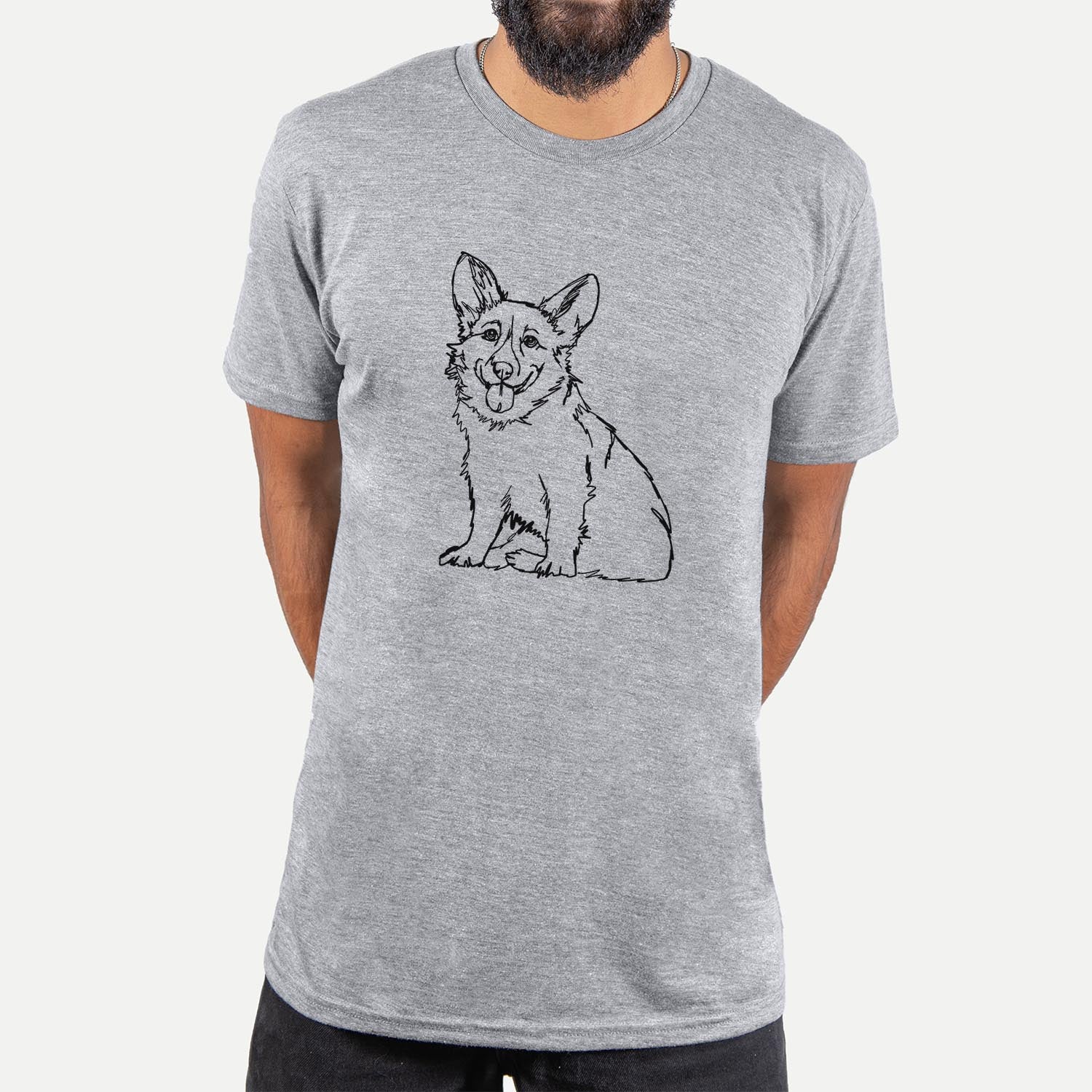Doodled Corgi - Unisex Crewneck