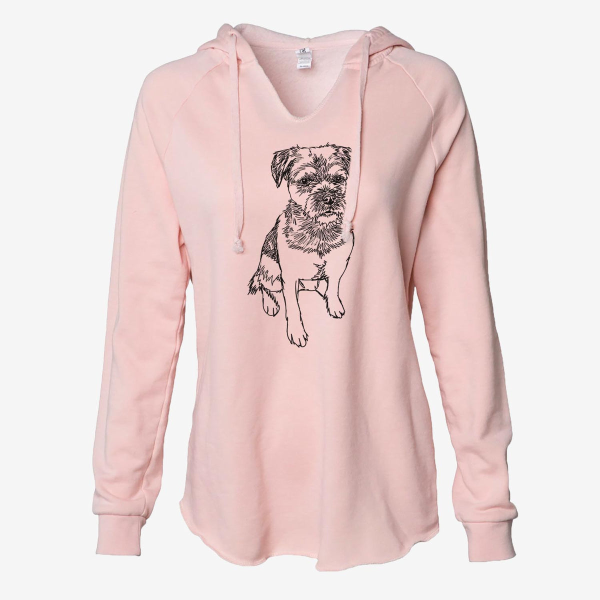 Doodled Cosmo the Border Terrier - Cali Wave Hooded Sweatshirt