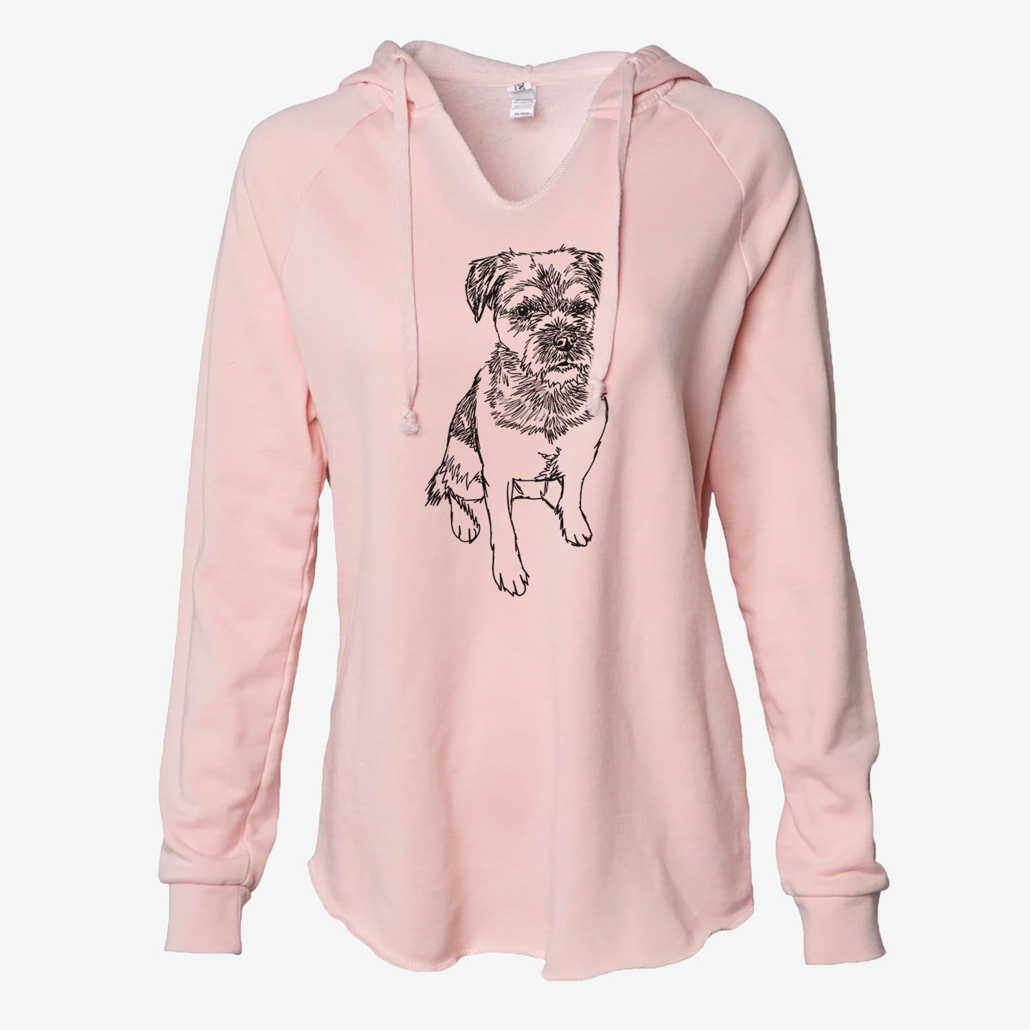 Doodled Cosmo the Border Terrier - Cali Wave Hooded Sweatshirt