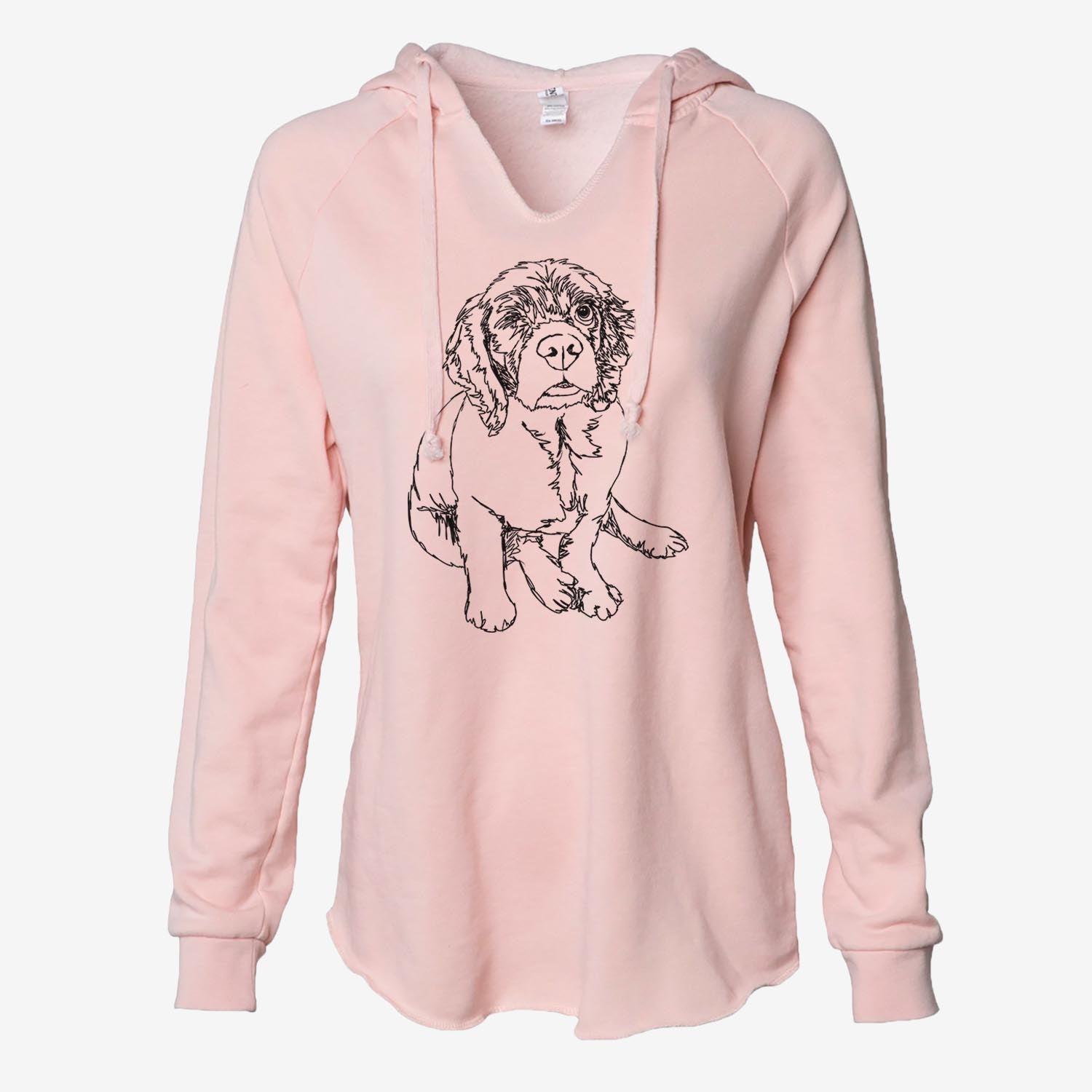 Doodled Crazy Raisin the Cocker Spaniel - Cali Wave Hooded Sweatshirt