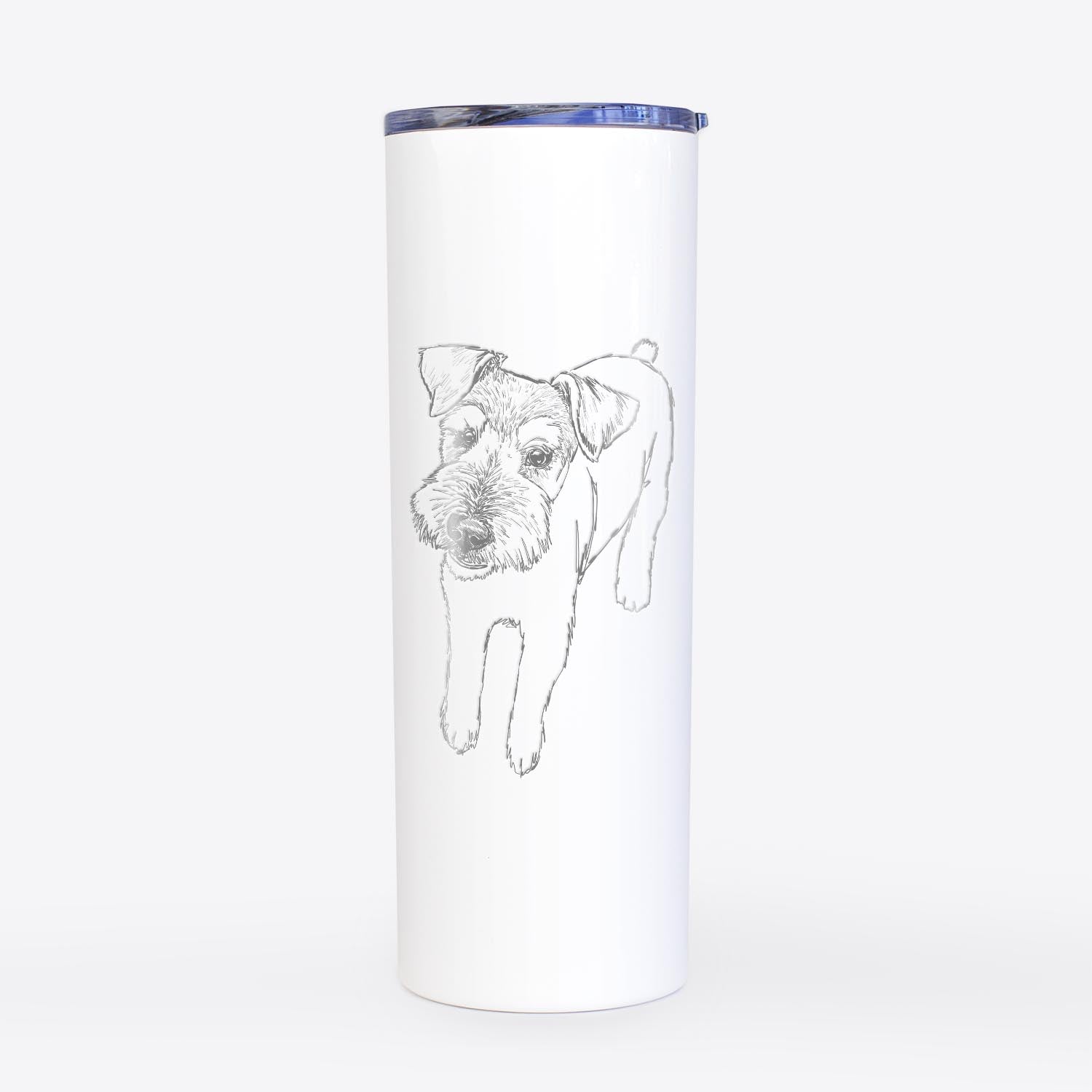 Doodled Dexter the Mini Schnauzer/Wire Terrier Mix - 20oz Skinny Tumbler