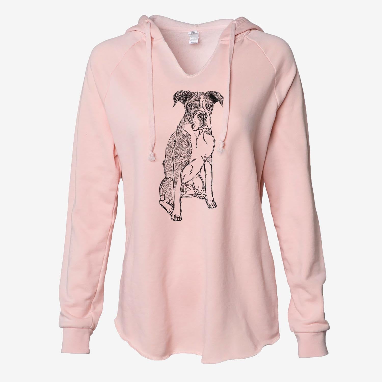 Doodled Dizzy the Boxer - Cali Wave Hooded Sweatshirt