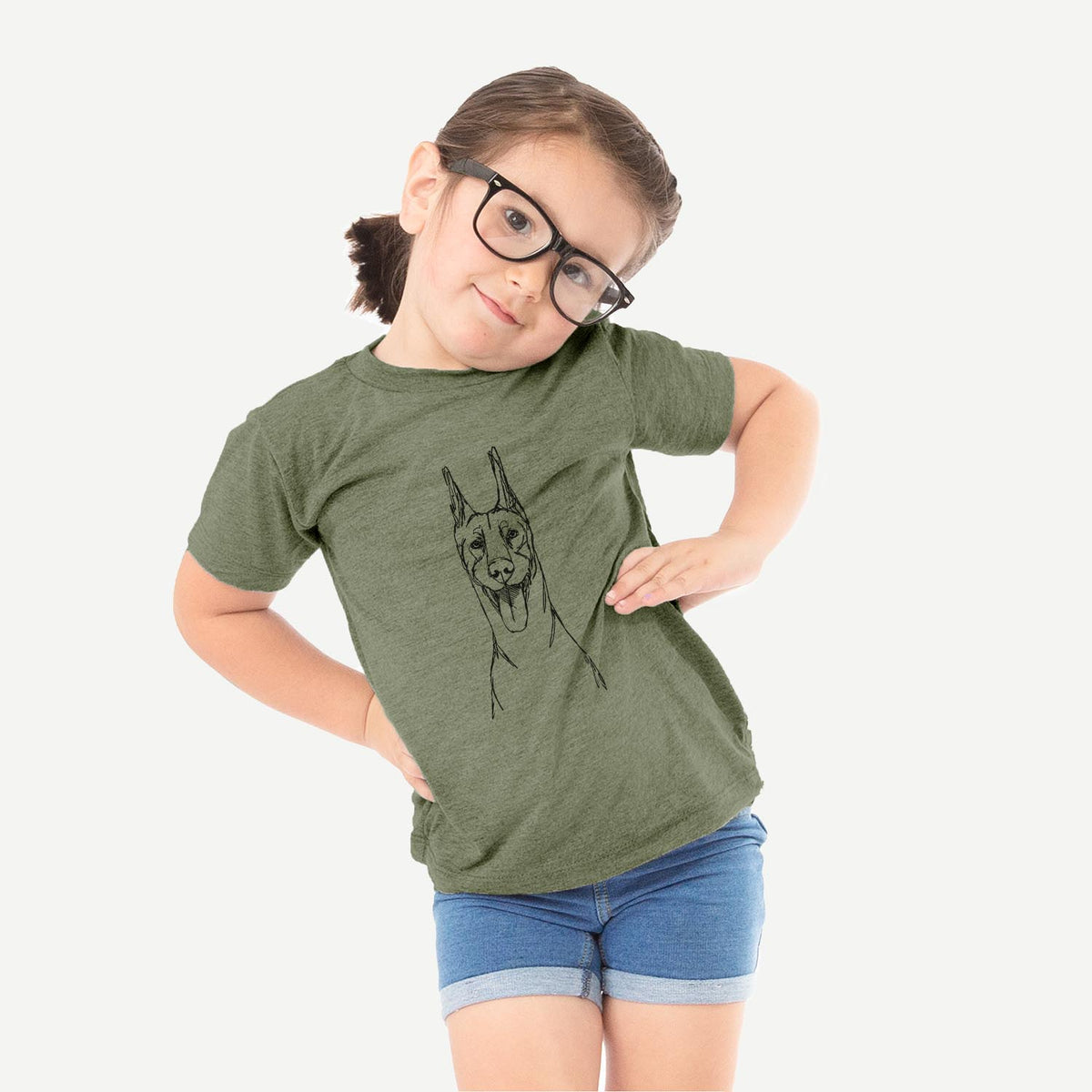 Doodled Doberman Pinscher - Kids/Youth/Toddler Shirt