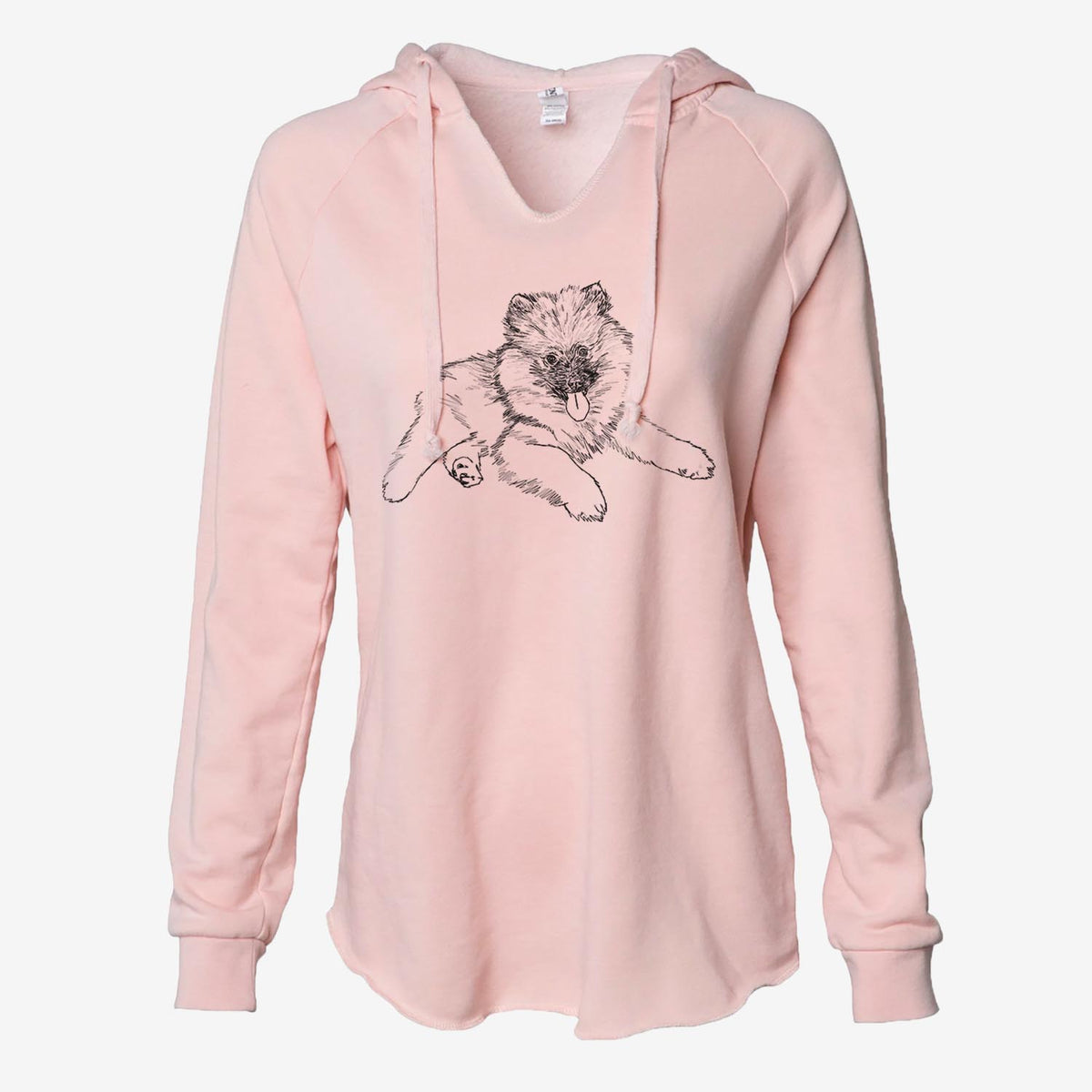Doodled Double Bubble the Keeshond Puppy - Cali Wave Hooded Sweatshirt