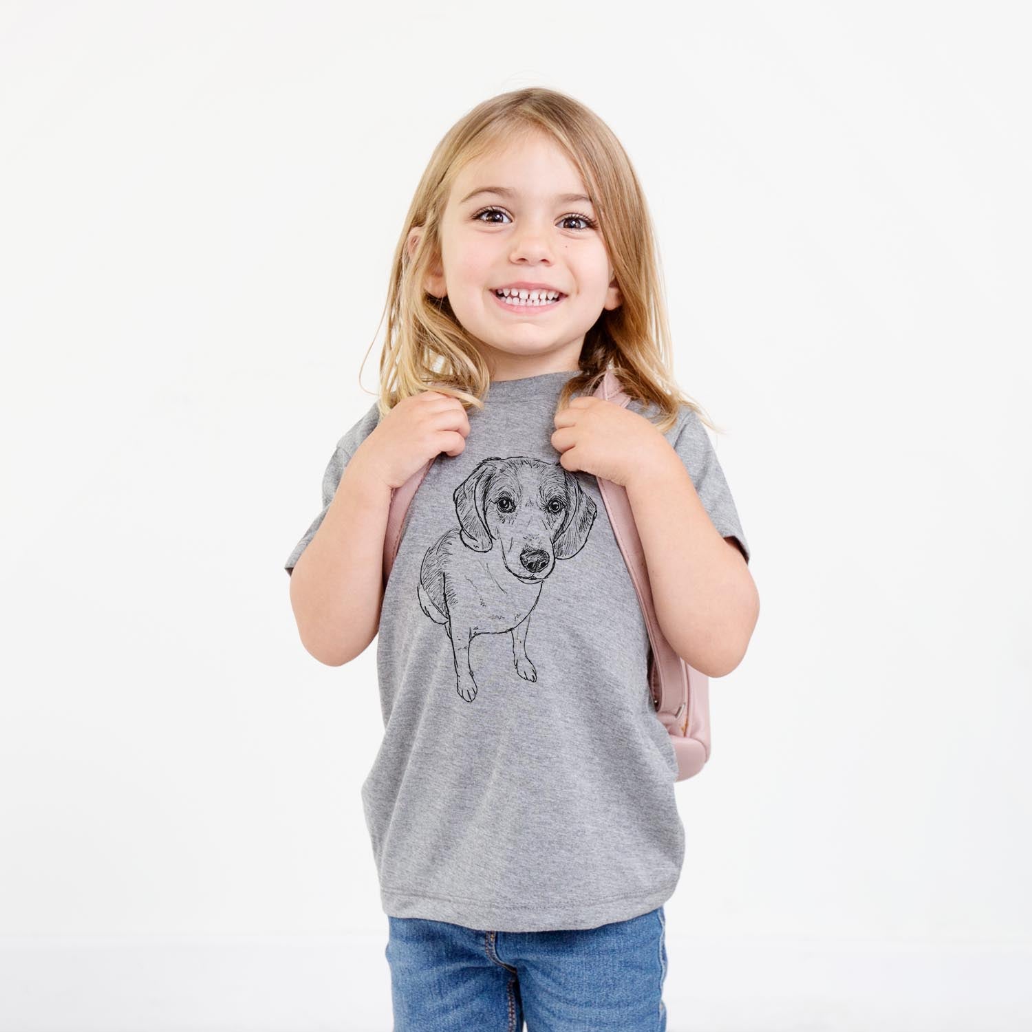 Doodled Duke the Beagle/Walker Hound Mix - Kids/Youth/Toddler Shirt