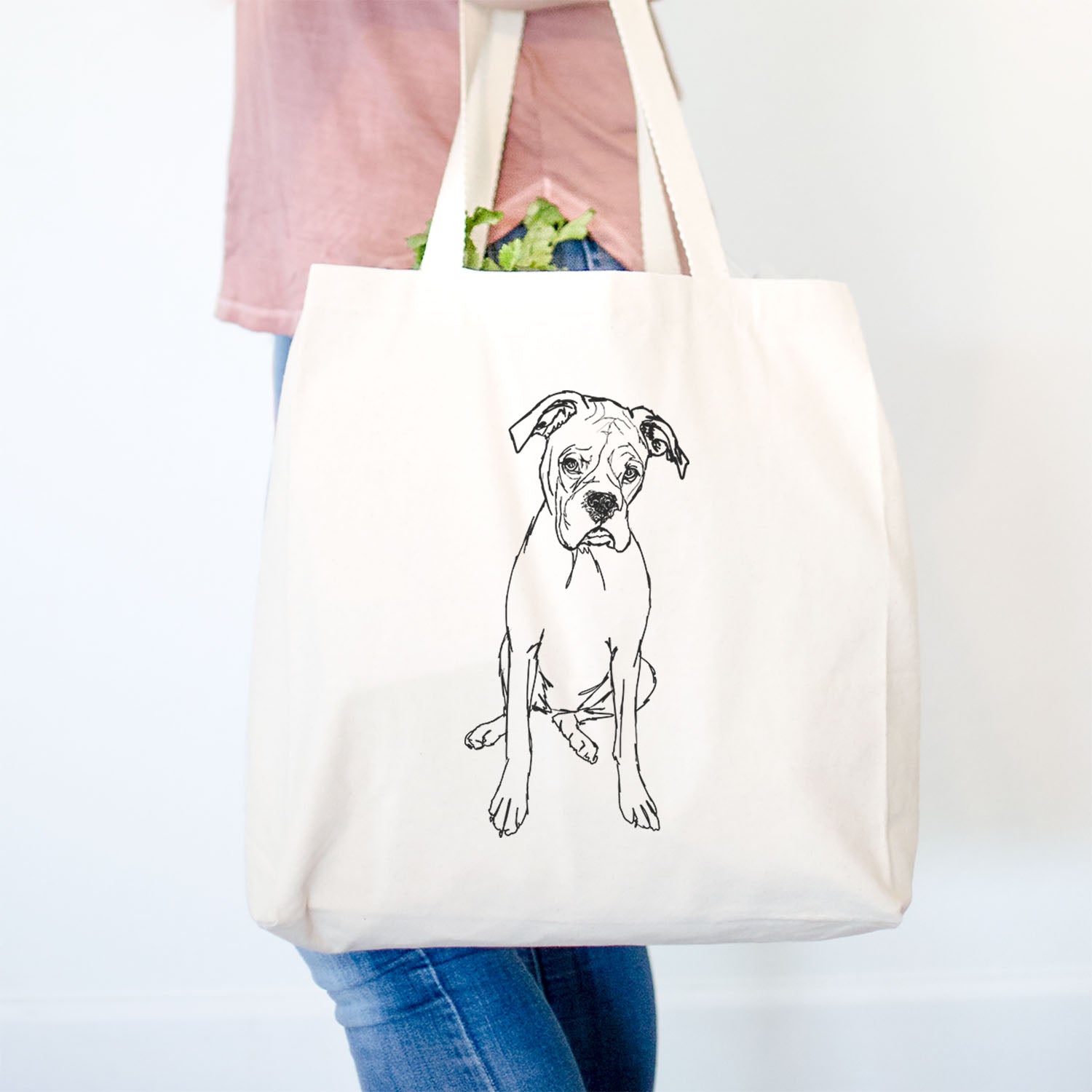 Doodled Ellie the Boxer - Tote Bag