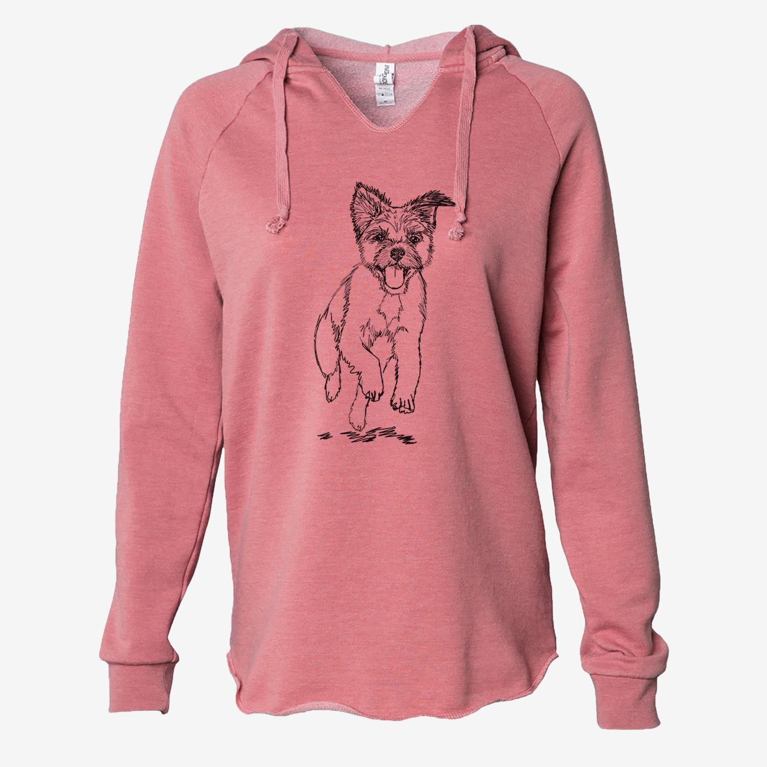 Doodled Elvin the Border Terrier - Cali Wave Hooded Sweatshirt