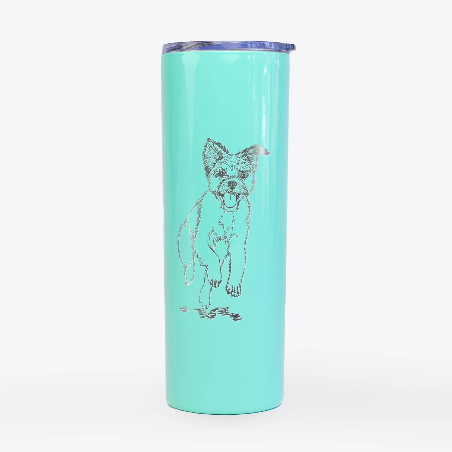 Doodled Elvin the Border Terrier - 20oz Skinny Tumbler