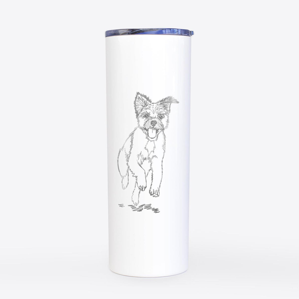 Doodled Elvin the Border Terrier - 20oz Skinny Tumbler