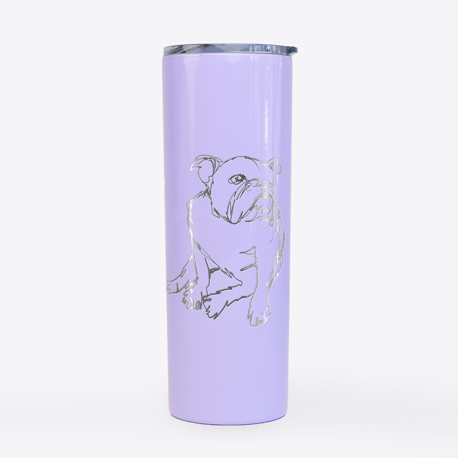 Doodled English Bulldog - 20oz Skinny Tumbler