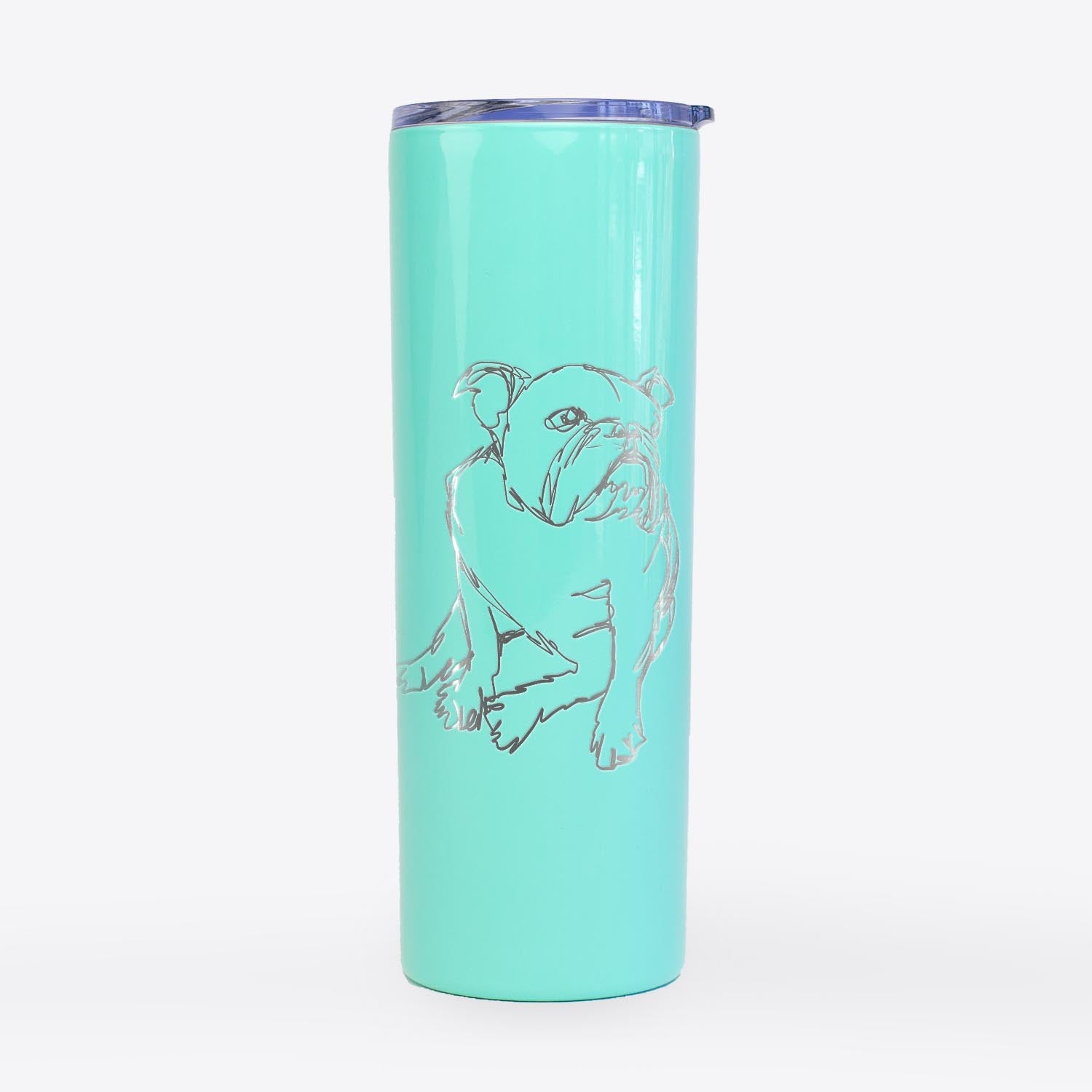 Doodled English Bulldog - 20oz Skinny Tumbler