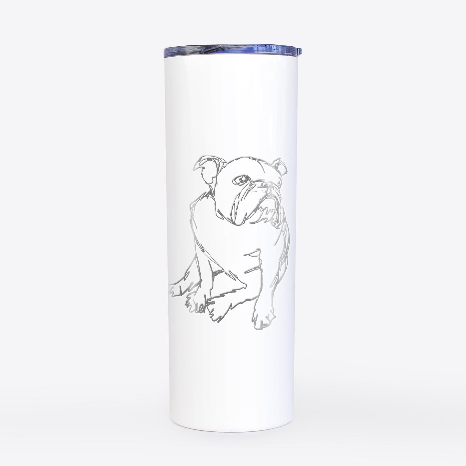 Doodled English Bulldog - 20oz Skinny Tumbler