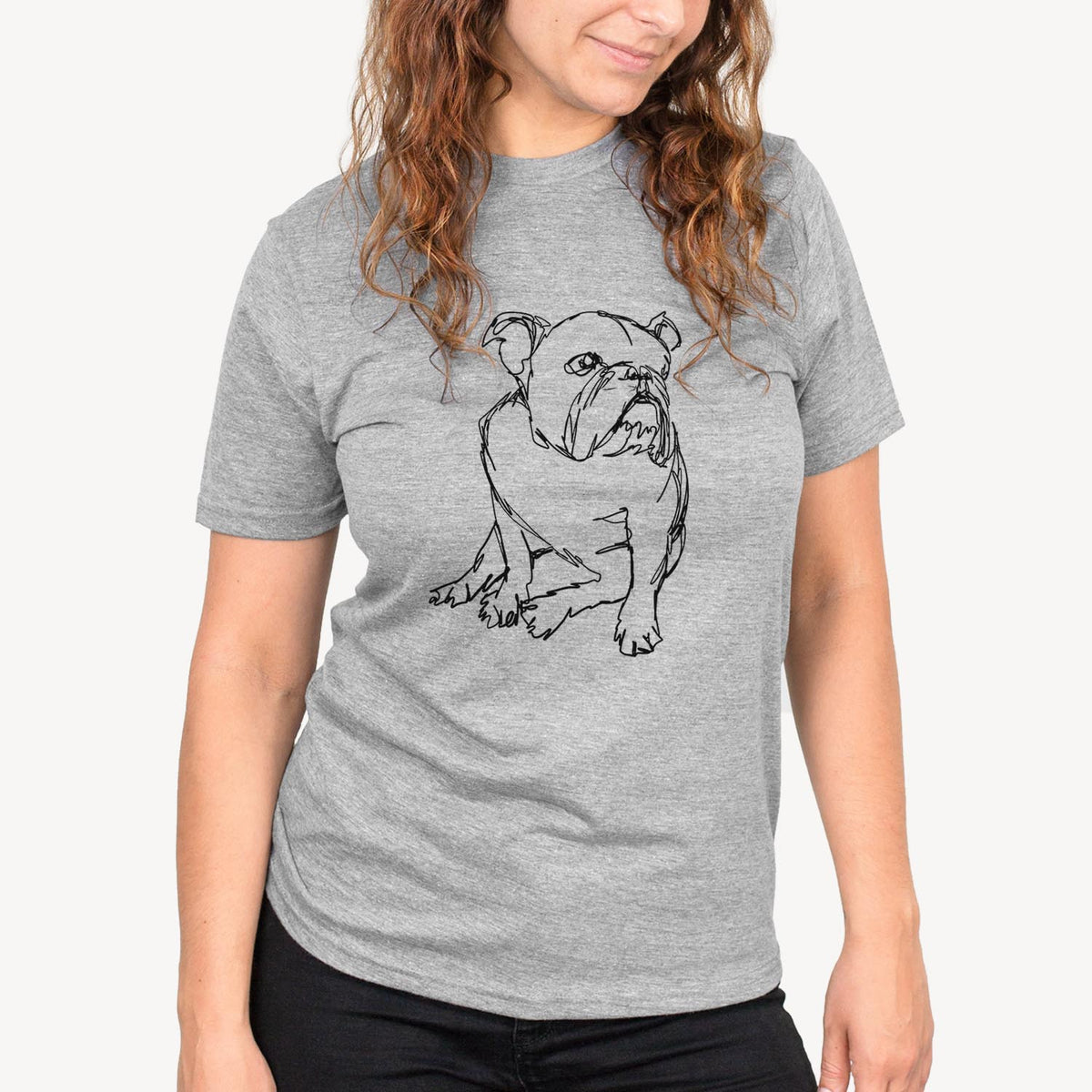 Doodled English Bulldog - Unisex Crewneck