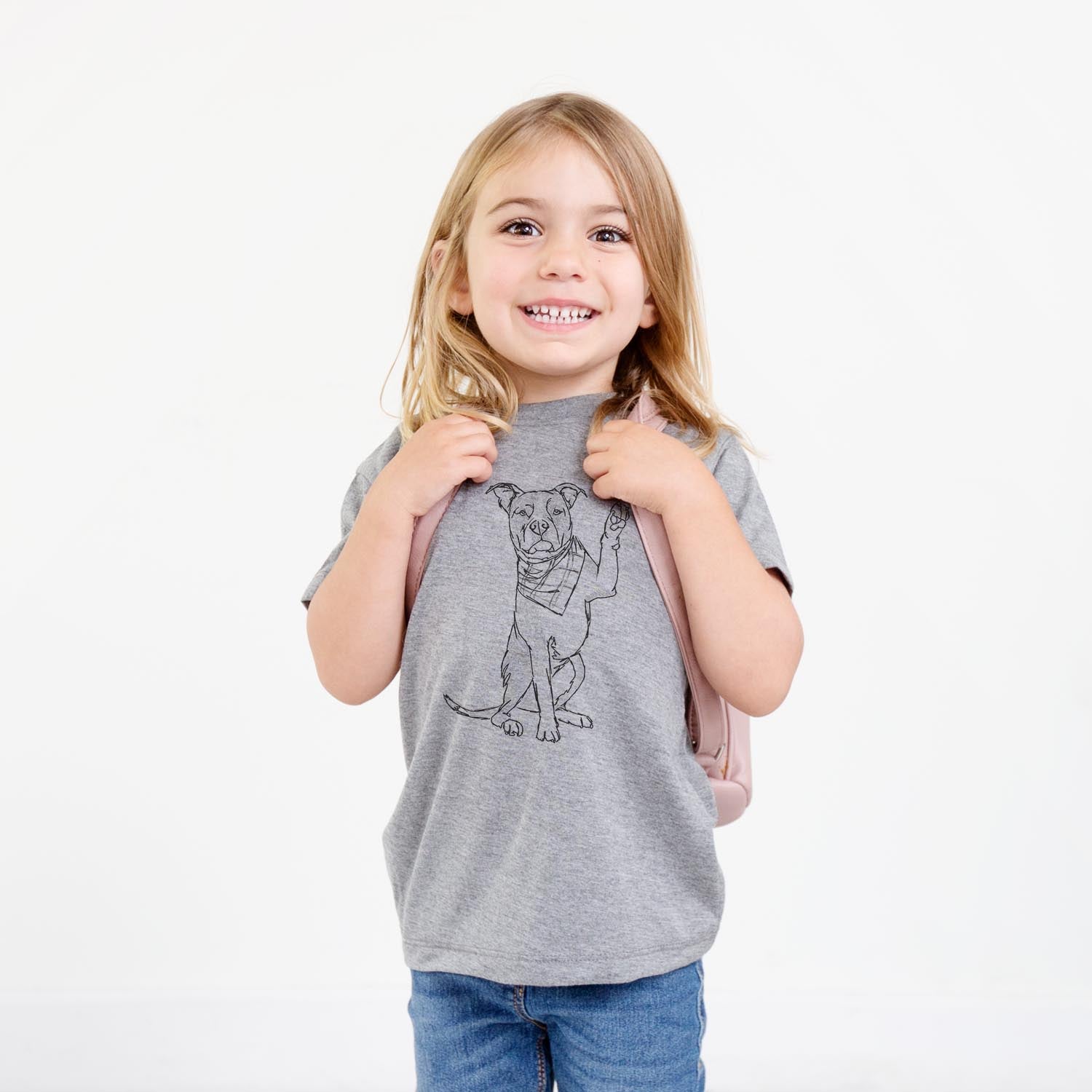 Doodled Fancy the American Staffordshire Terrier - Kids/Youth/Toddler Shirt