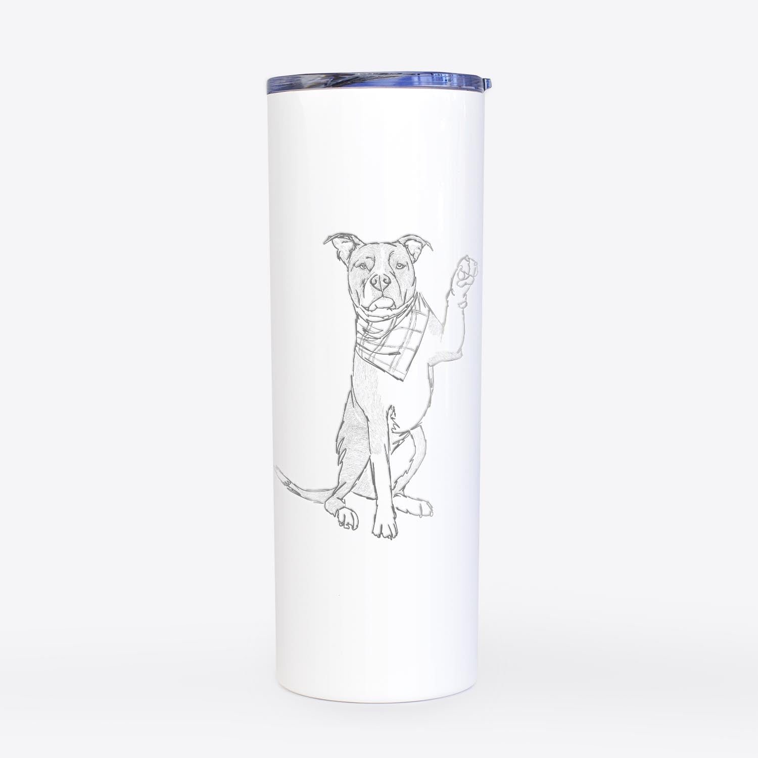 Doodled Fancy the American Staffordshire Terrier - 20oz Skinny Tumbler