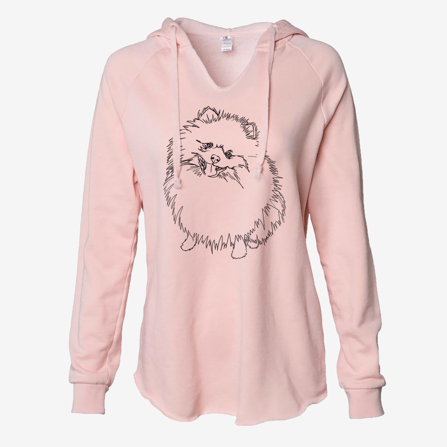 Doodled Fergus the Pomeranian - Cali Wave Hooded Sweatshirt