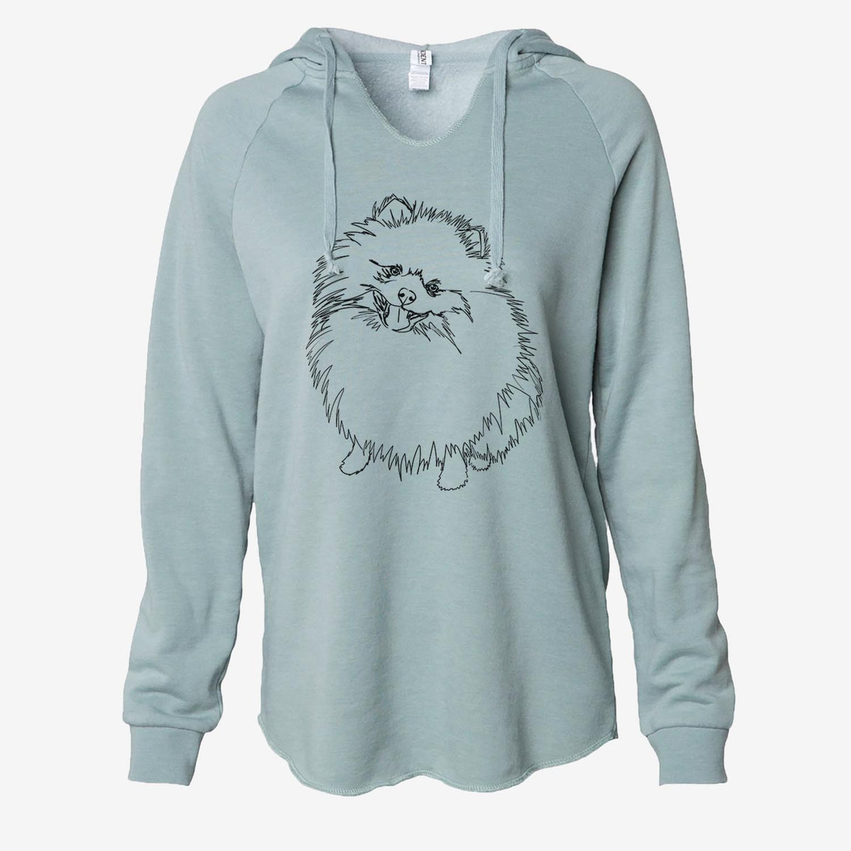 Doodled Fergus the Pomeranian - Cali Wave Hooded Sweatshirt