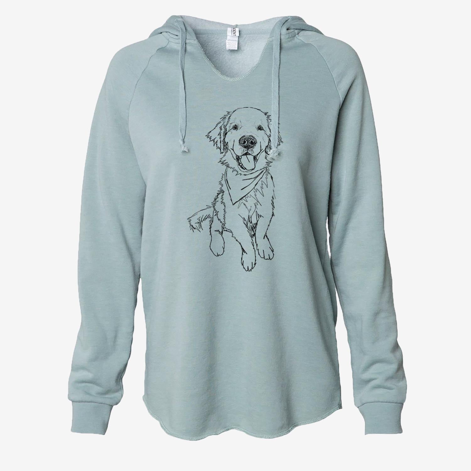 Doodled Finley the Golden Retriever Puppy - Cali Wave Hooded Sweatshirt
