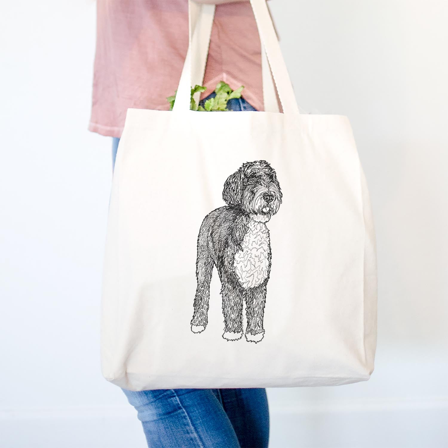 Doodled Finn the Bernedoodle - Tote Bag