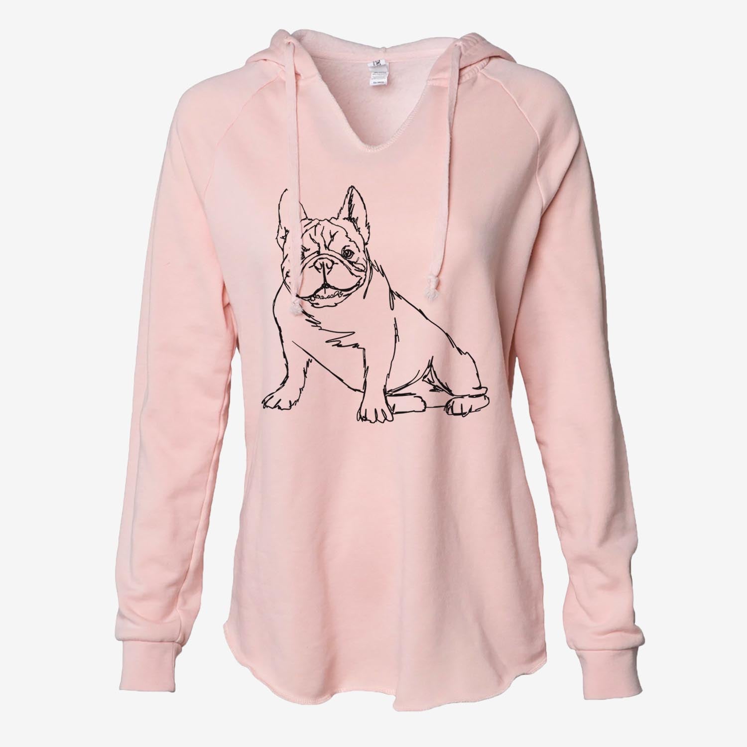 Doodled French Bulldog - Cali Wave Hooded Sweatshirt