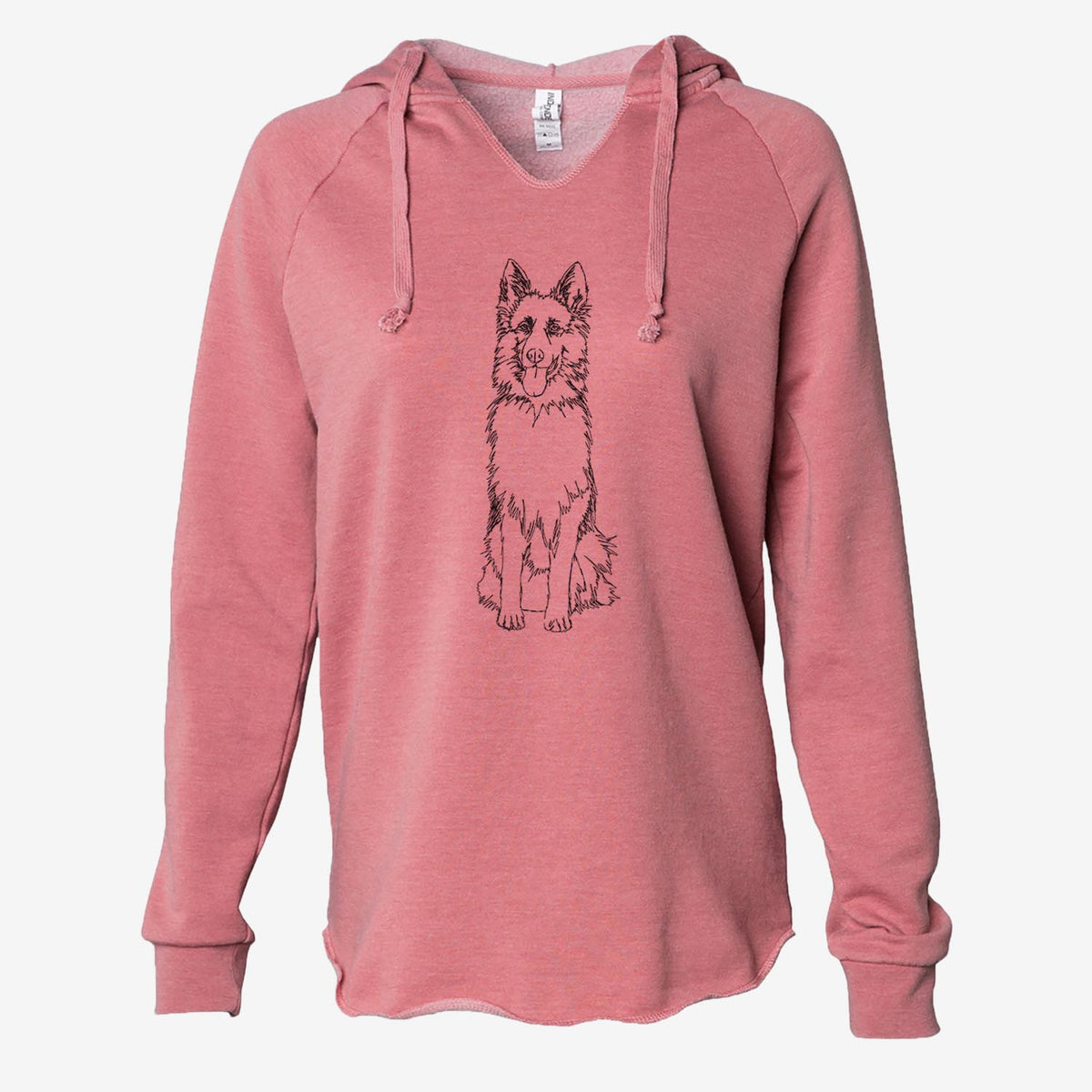Doodled German Shepherd - Cali Wave Hooded Sweatshirt