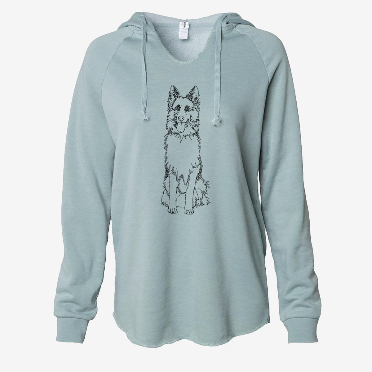 Doodled German Shepherd - Cali Wave Hooded Sweatshirt