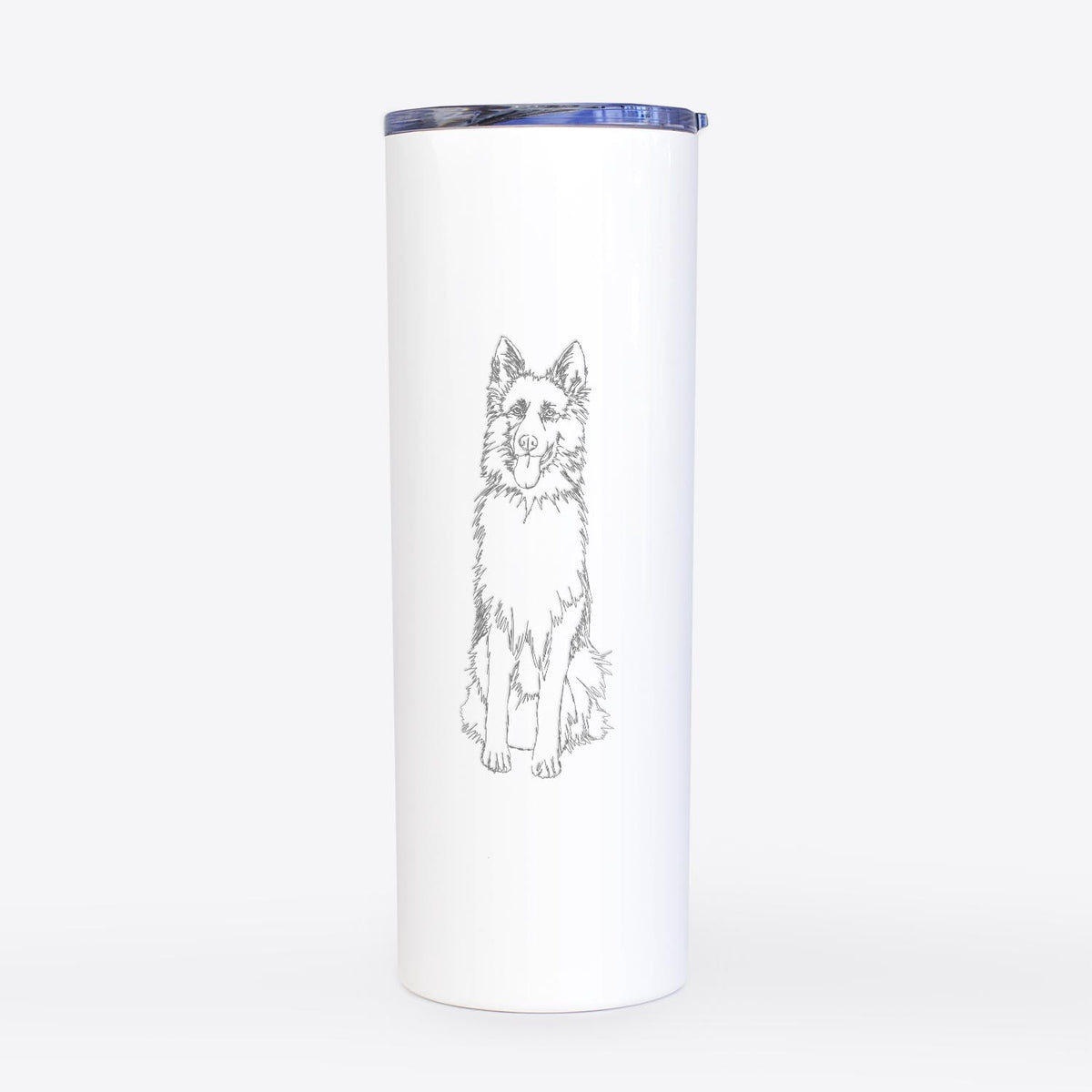 Doodled German Shepherd - 20oz Skinny Tumbler