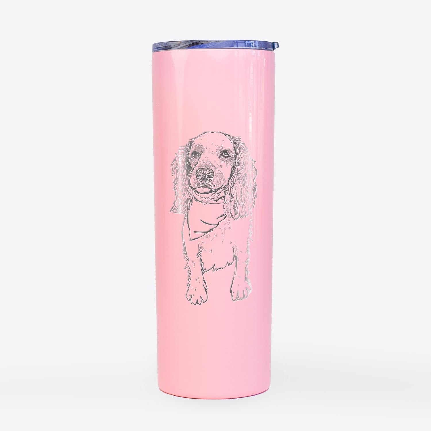 Doodled Ginger the Spaniel Mix - 20oz Skinny Tumbler