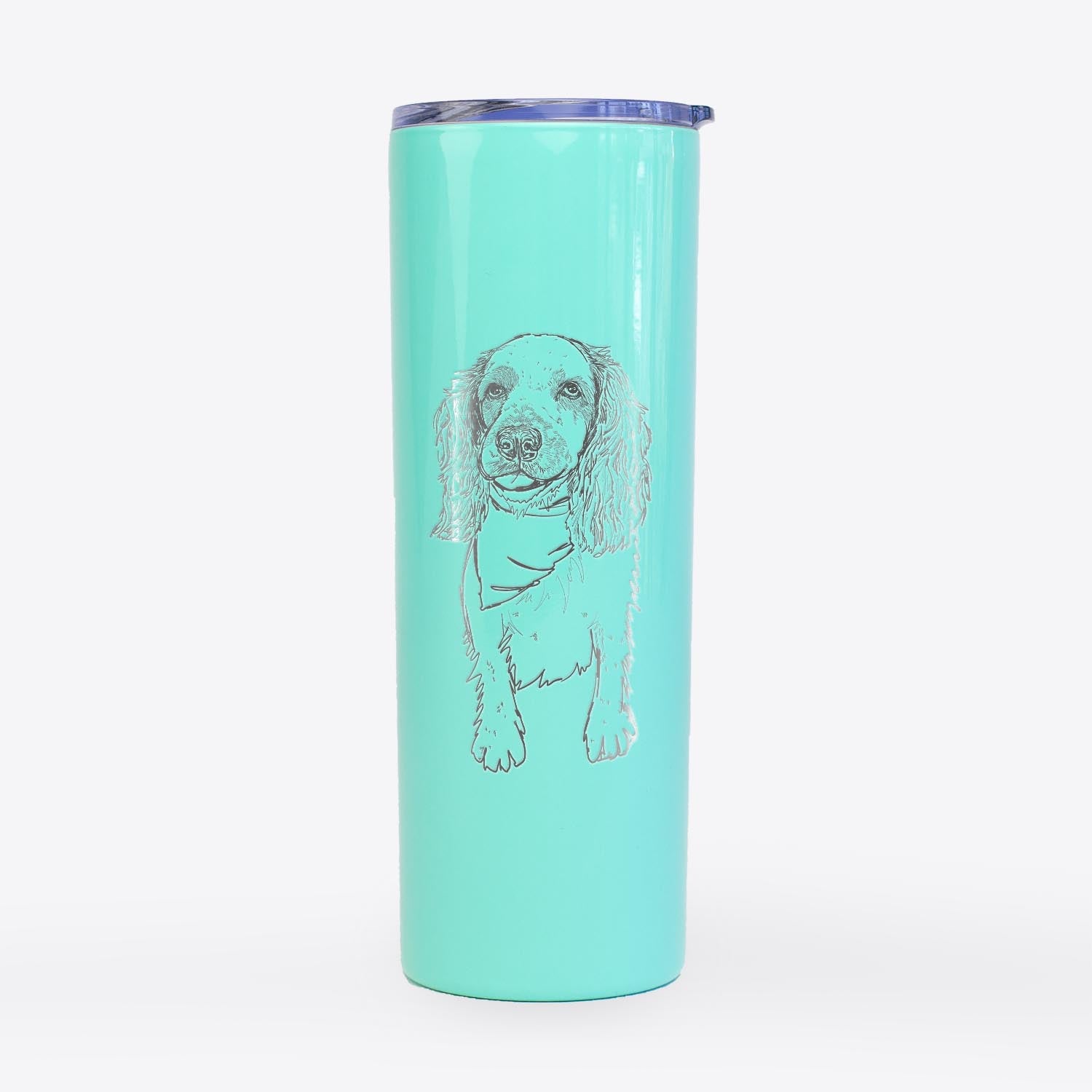 Doodled Ginger the Spaniel Mix - 20oz Skinny Tumbler