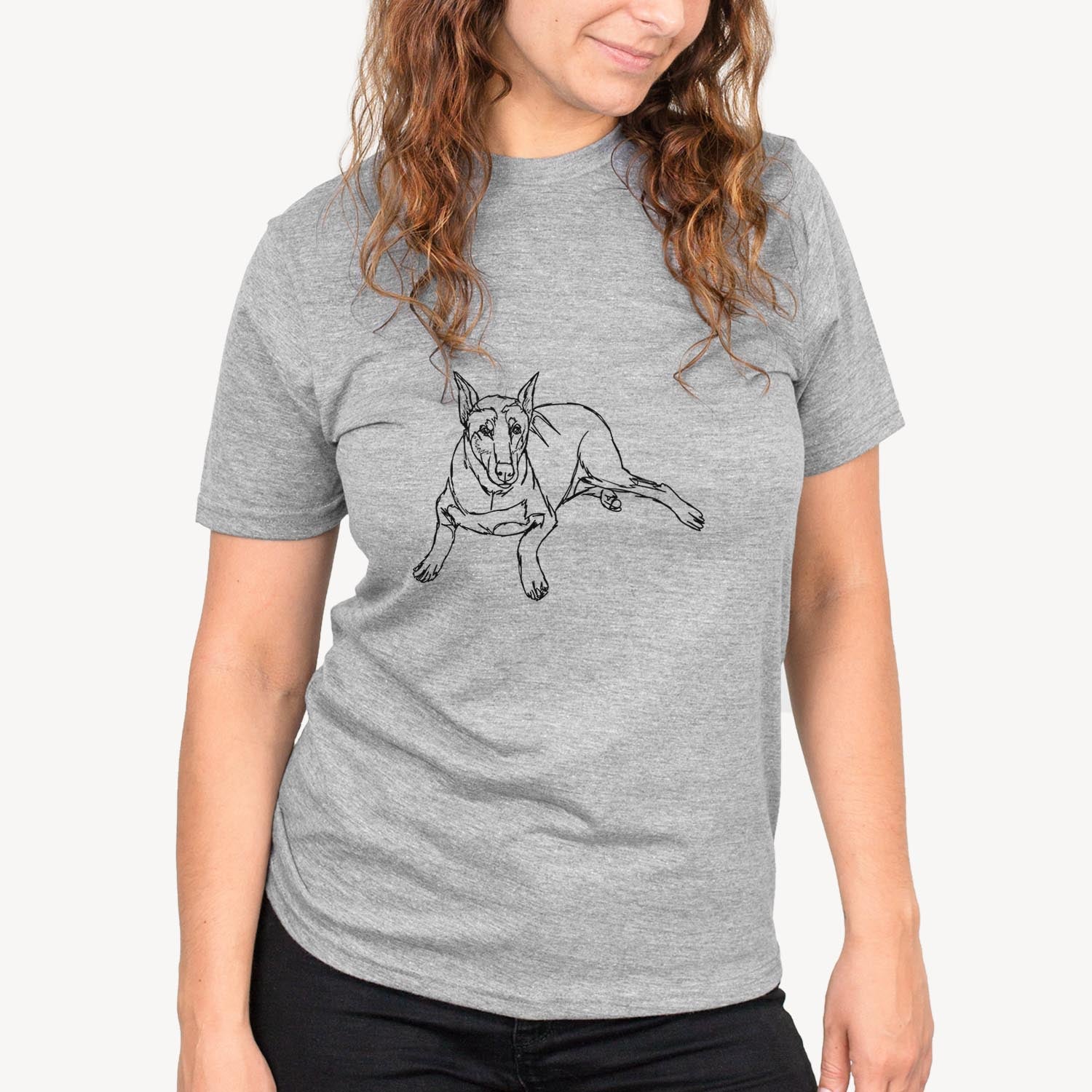 Doodled Ginger the Doberman Pinscher - Unisex Crewneck