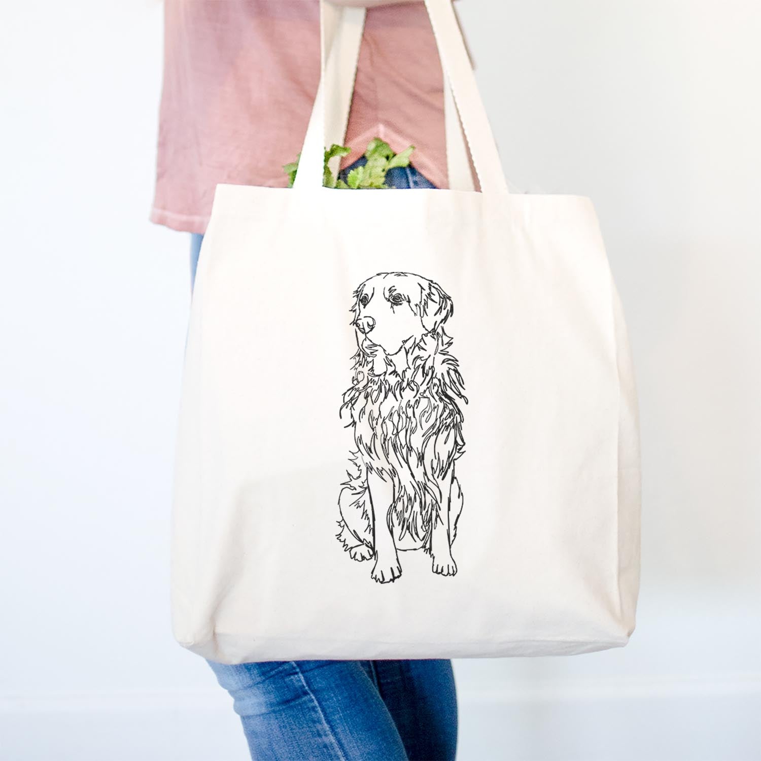 Doodled Golden Retriever - Tote Bag