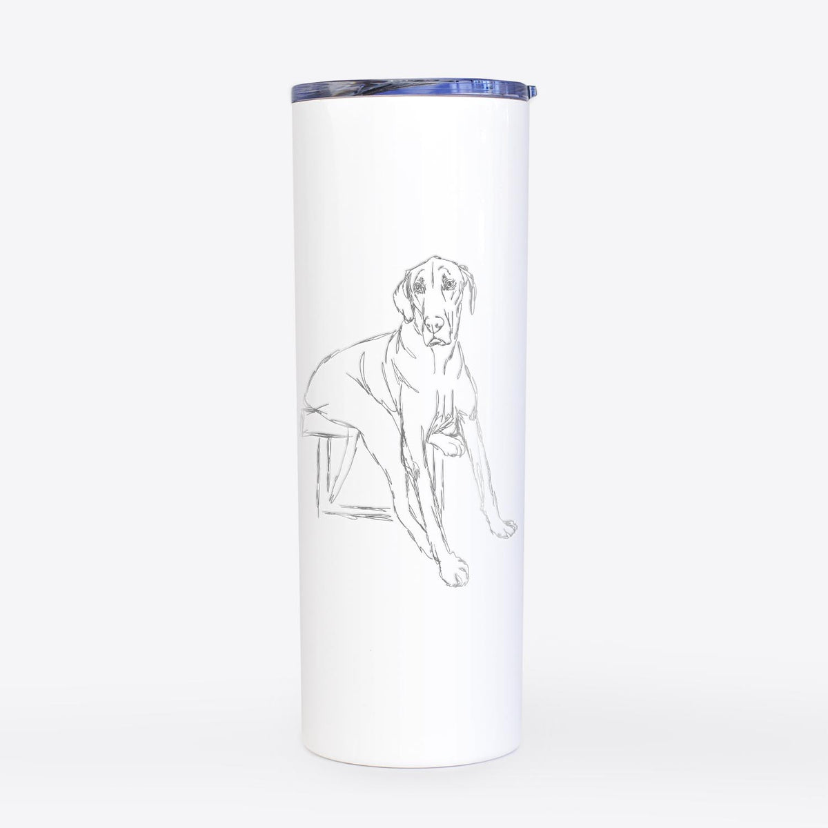 Doodled Gracie the Great Dane - 20oz Skinny Tumbler