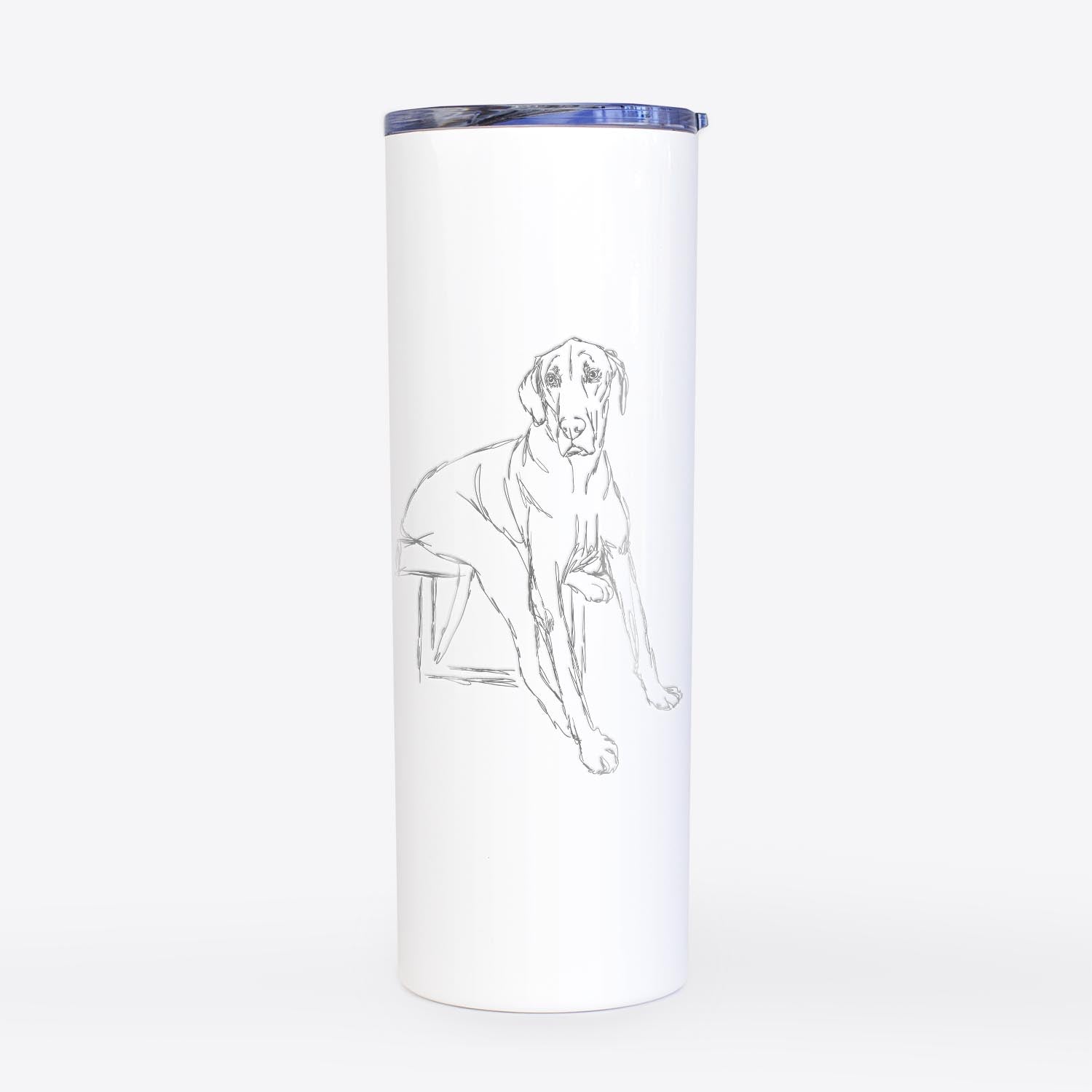 Doodled Gracie the Great Dane - 20oz Skinny Tumbler