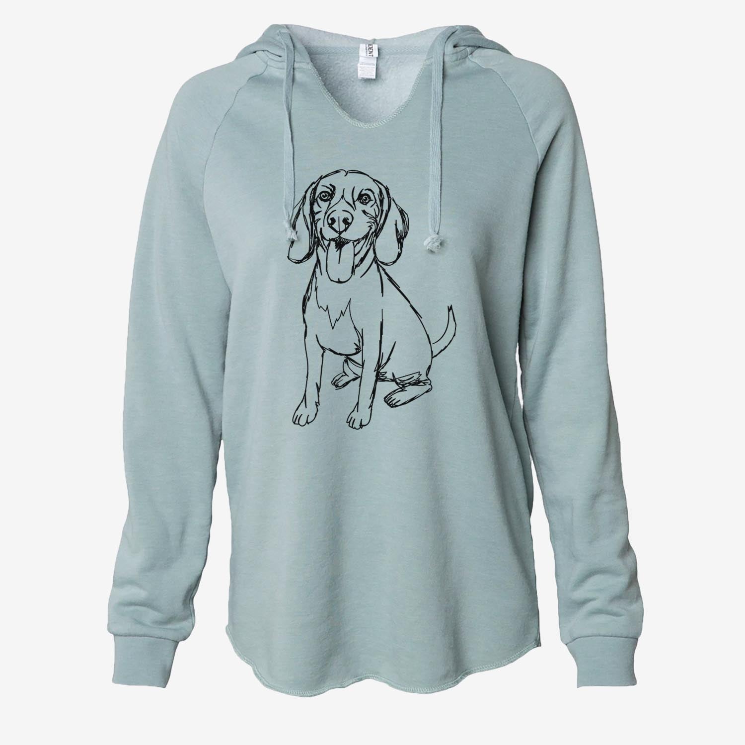 Doodled Halo the Beagle - Cali Wave Hooded Sweatshirt