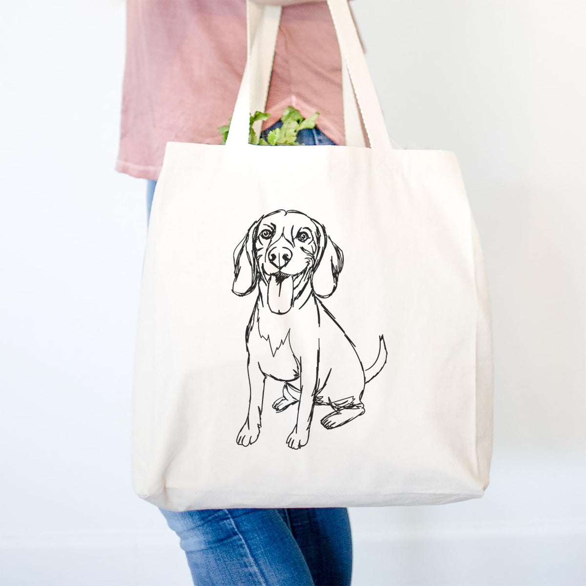 Doodled Halo the Beagle - Tote Bag