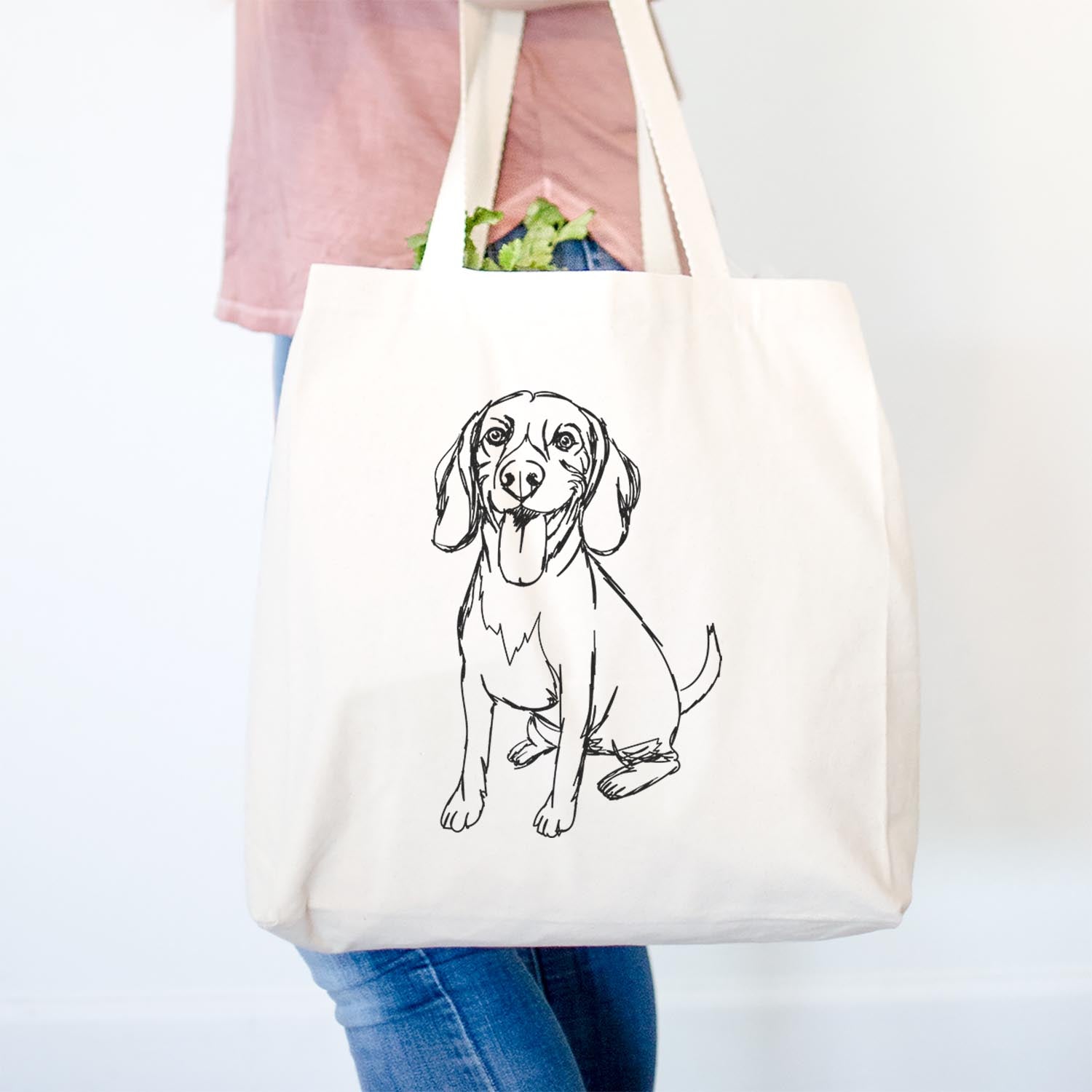 Doodled Halo the Beagle - Tote Bag