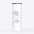 Doodled Halo the Beagle - 20oz Skinny Tumbler