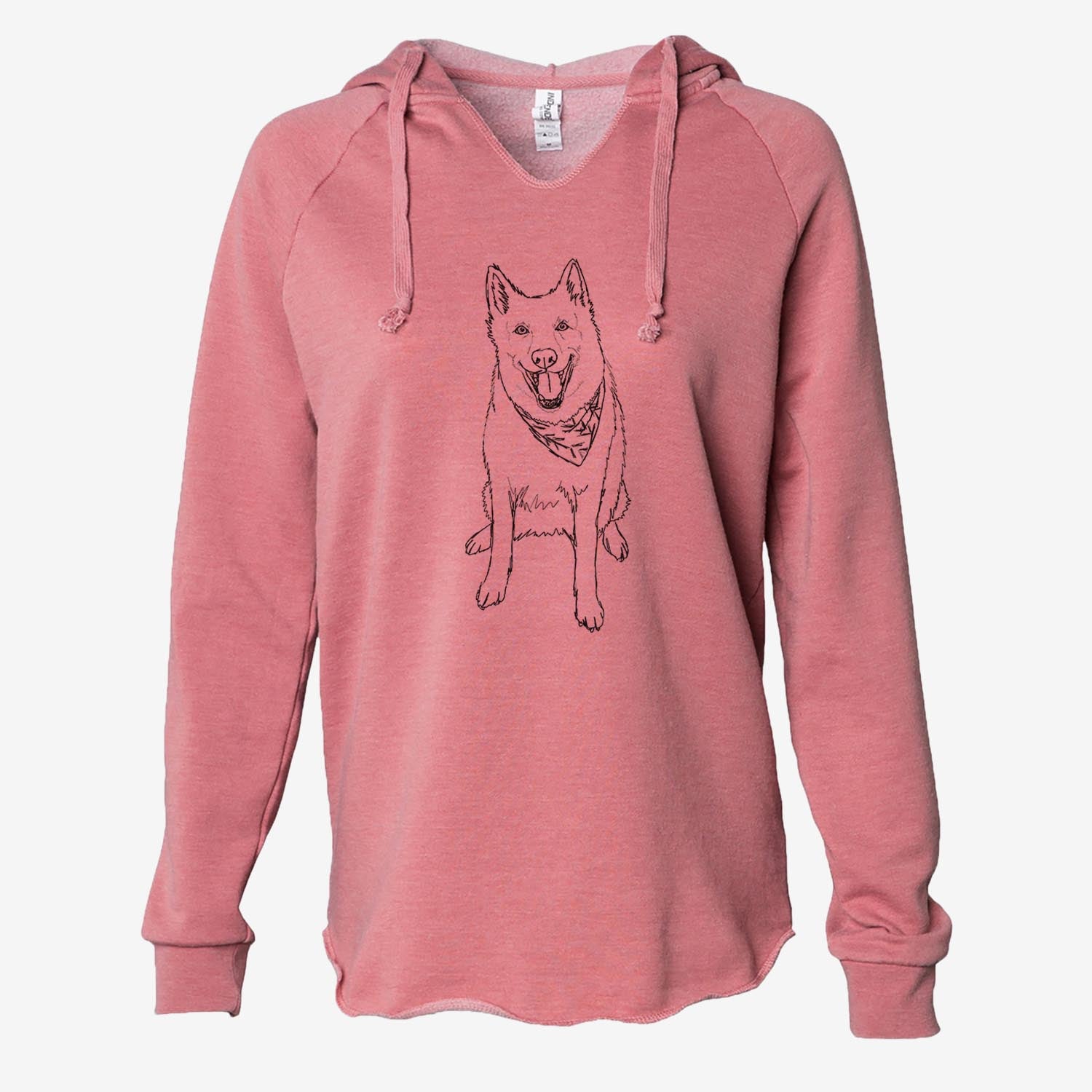 Doodled Hannah the Siberian Husky - Cali Wave Hooded Sweatshirt