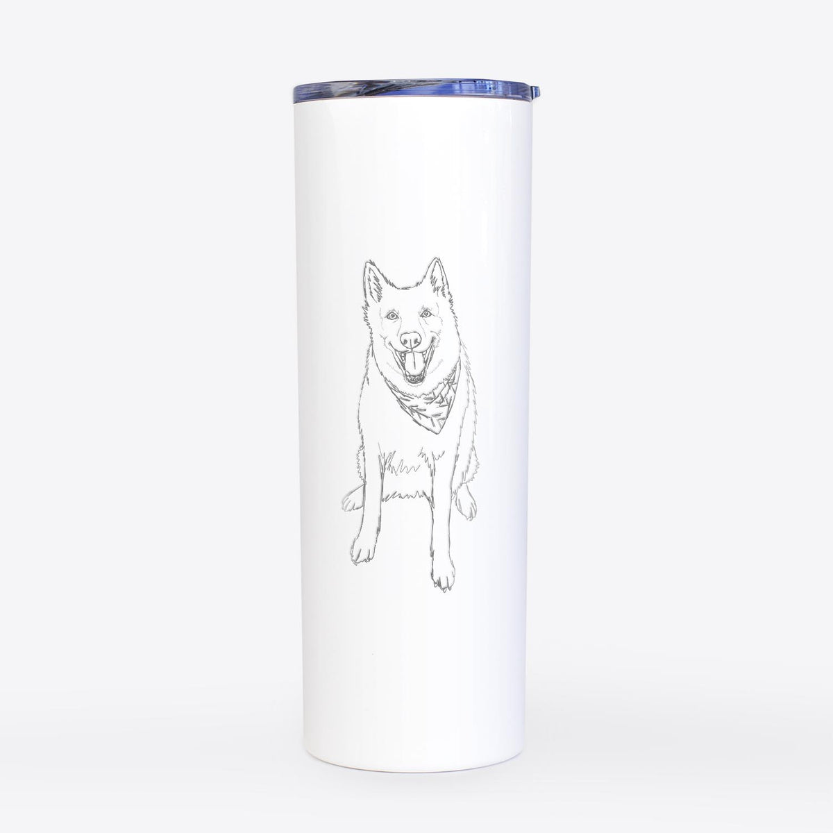 Doodled Hannah the Siberian Husky - 20oz Skinny Tumbler