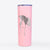 Doodled Harley Quinn the American Staffordshire Terrier - 20oz Skinny Tumbler