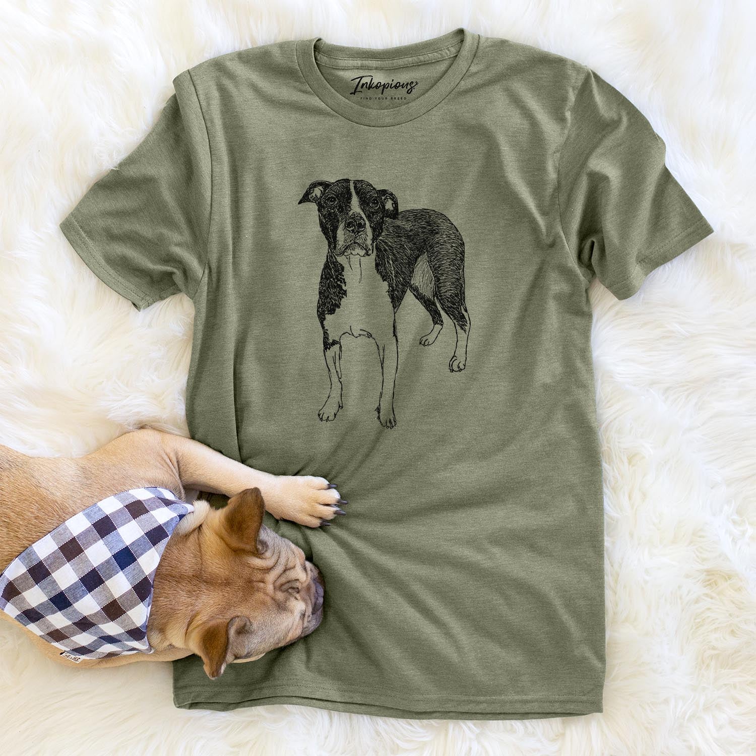 Doodled Harley Quinn the American Staffordshire Terrier - Unisex Crewneck