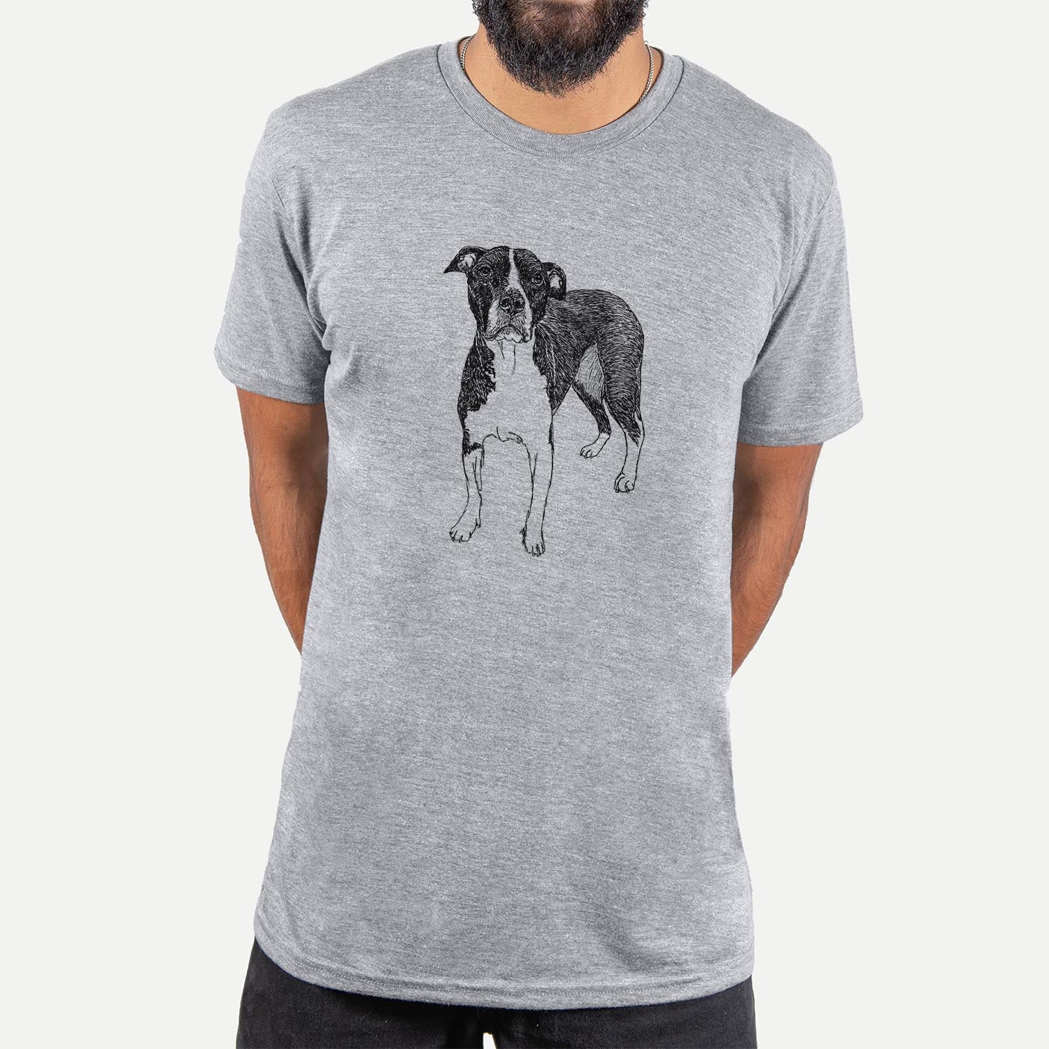 Doodled Harley Quinn the American Staffordshire Terrier - Unisex Crewneck