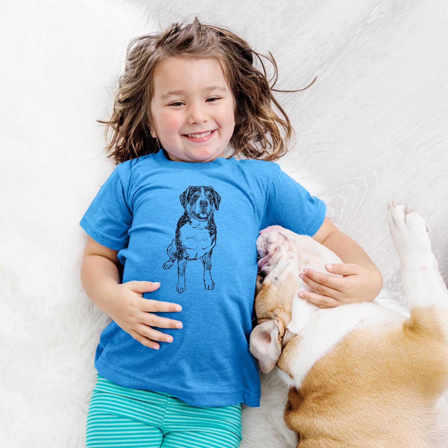 Doodled Harvey the Greater Swiss Mountain Dog - Kids/Youth/Toddler Shirt