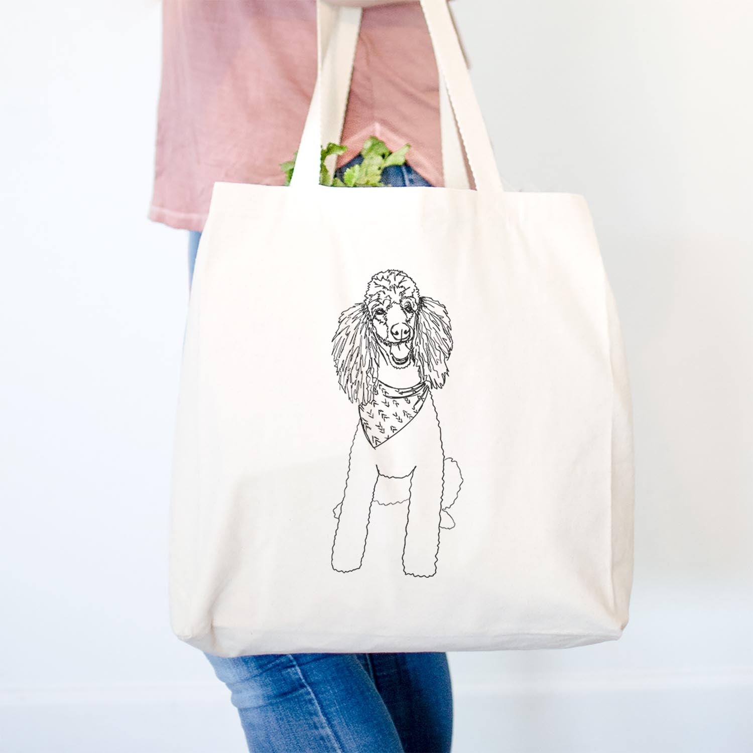 Doodled Henry the Standard Poodle - Tote Bag