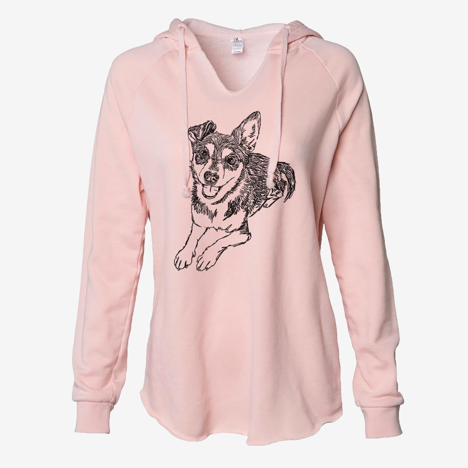 Doodled Hercules the Terrier Mix - Cali Wave Hooded Sweatshirt