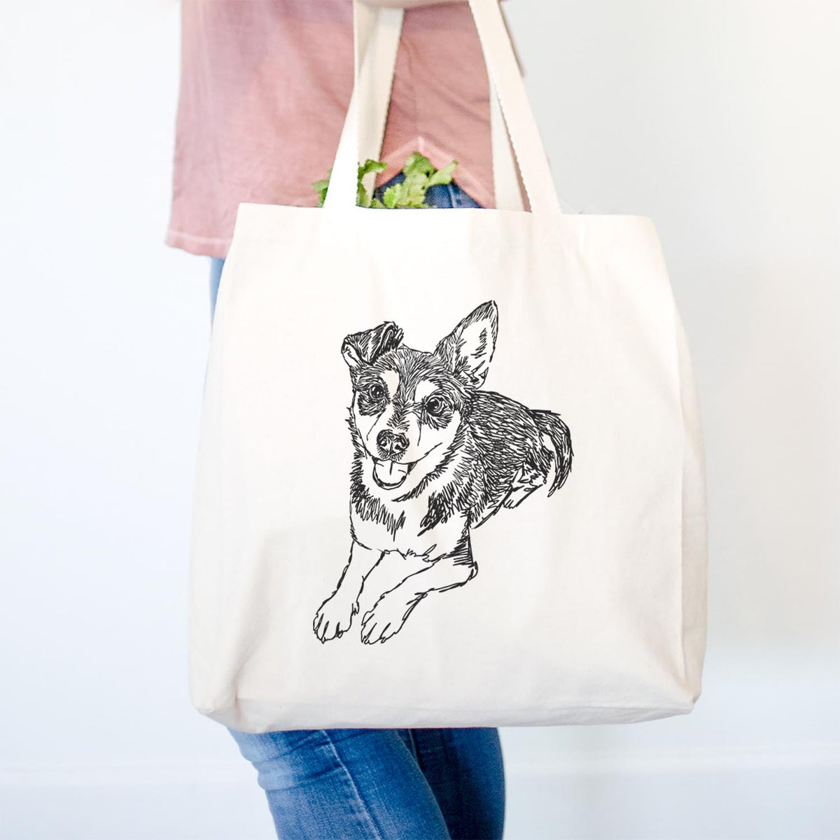 Doodled Hercules the Terrier Mix - Tote Bag