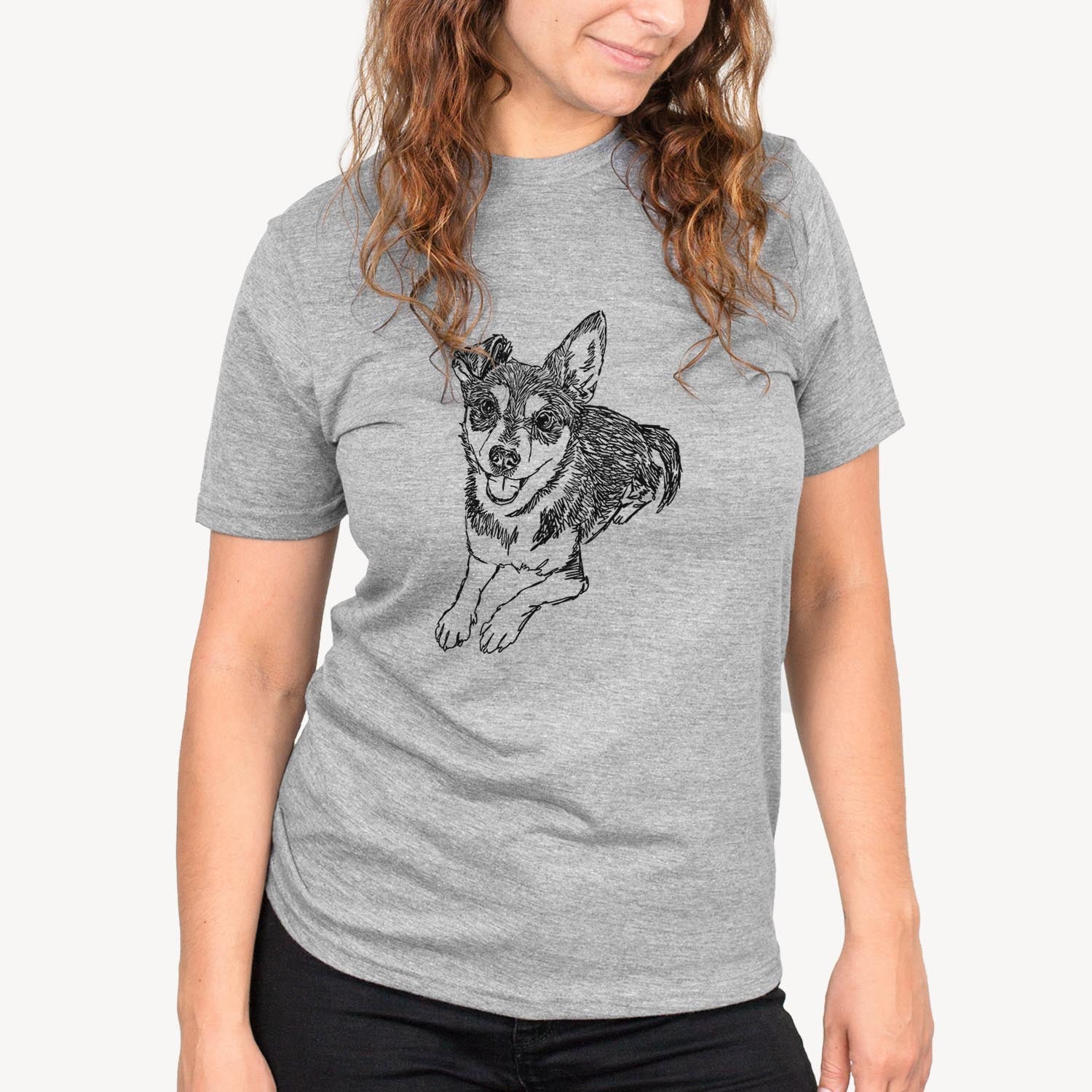 Doodled Hercules the Terrier Mix - Unisex Crewneck