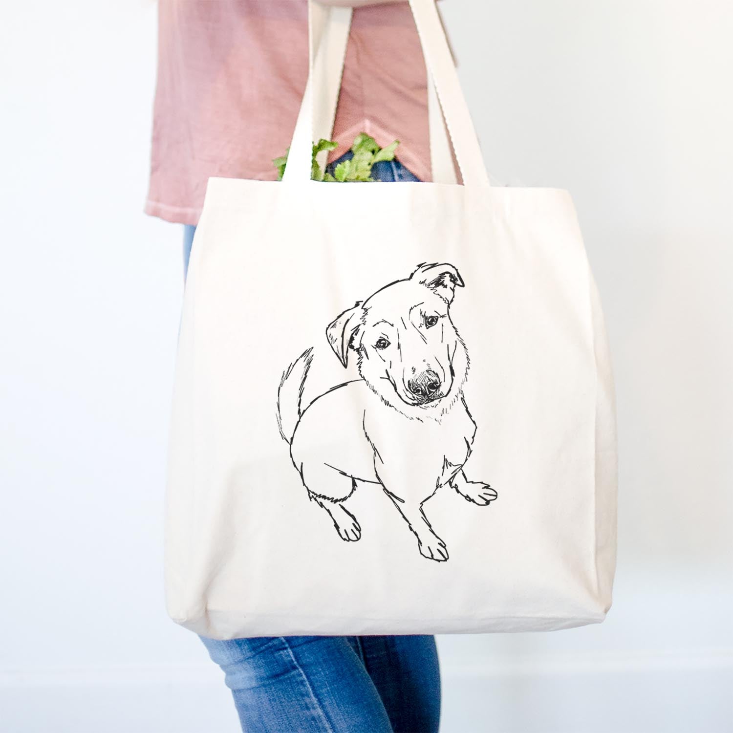 Doodled Ike the Lab Mix - Tote Bag