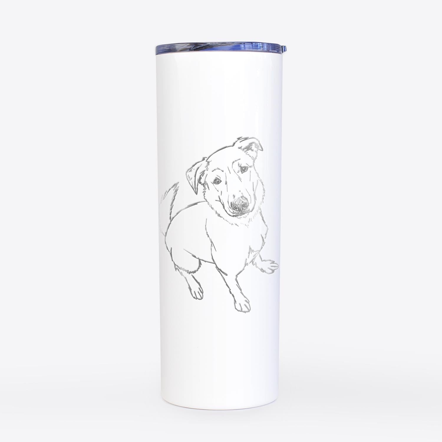 Doodled Ike the Lab Mix - 20oz Skinny Tumbler