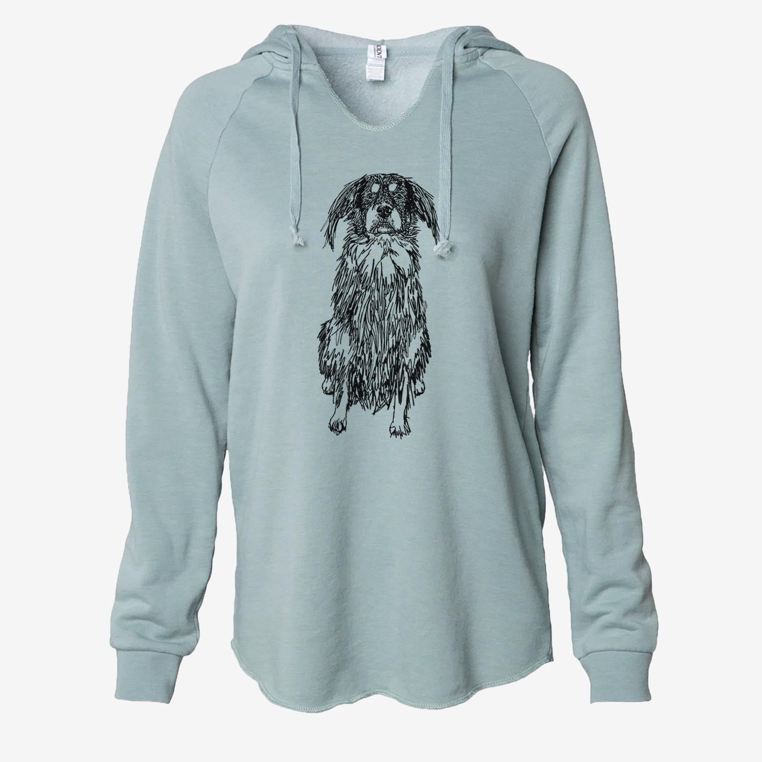 Doodled Indy the Mixed Breed - Cali Wave Hooded Sweatshirt